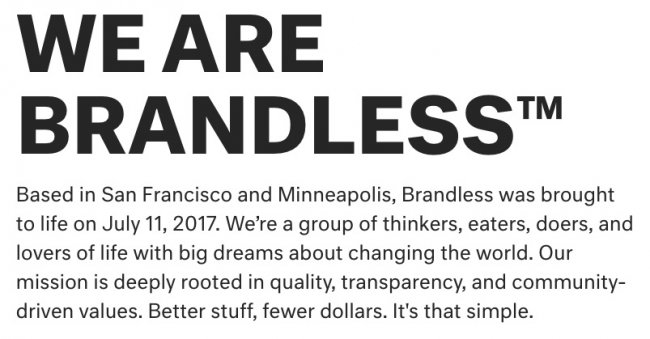 Brandless: sin marcas